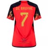 Maglia ufficiale Belgio DE BRUYNE 7 Casa Mondiali 2022 per Donna